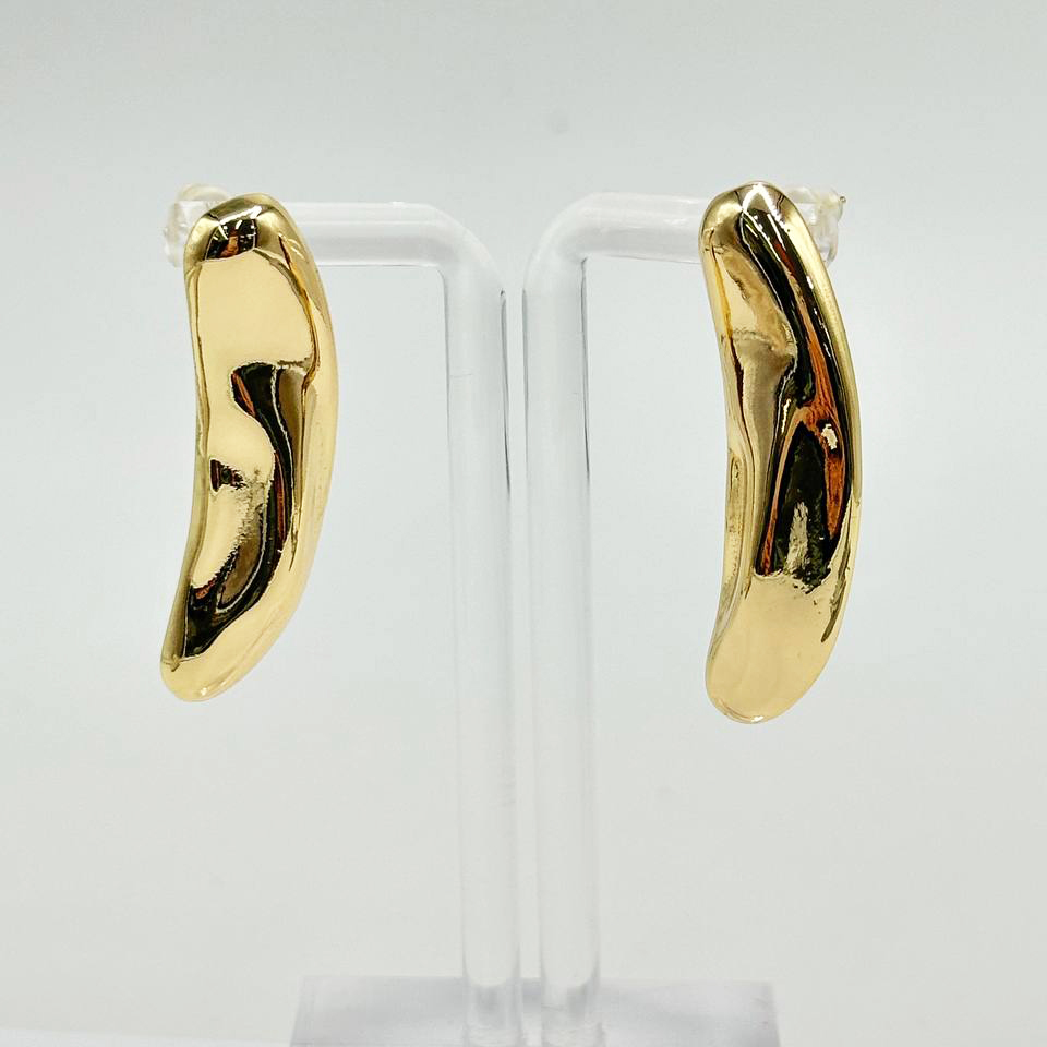 Готовые серьги размер 40*12мм цвет золото