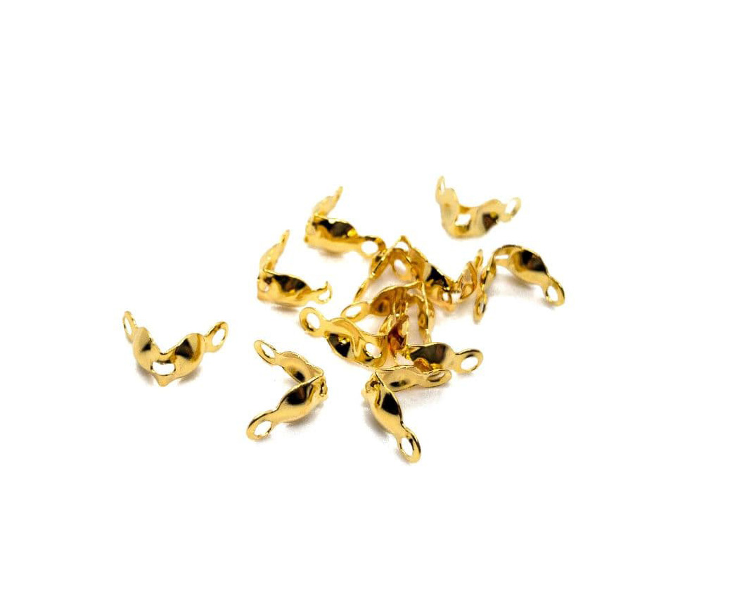 Каллоты концевики 100штук 4 ×7 мм цвет золото Золотой